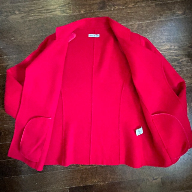 Alexandra Bartlett Red Wool Blazer - Large - photo 5