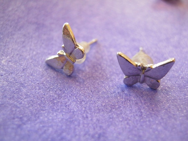 4 Pairs of Earrings - Butterfly & Flower Set - photo 5