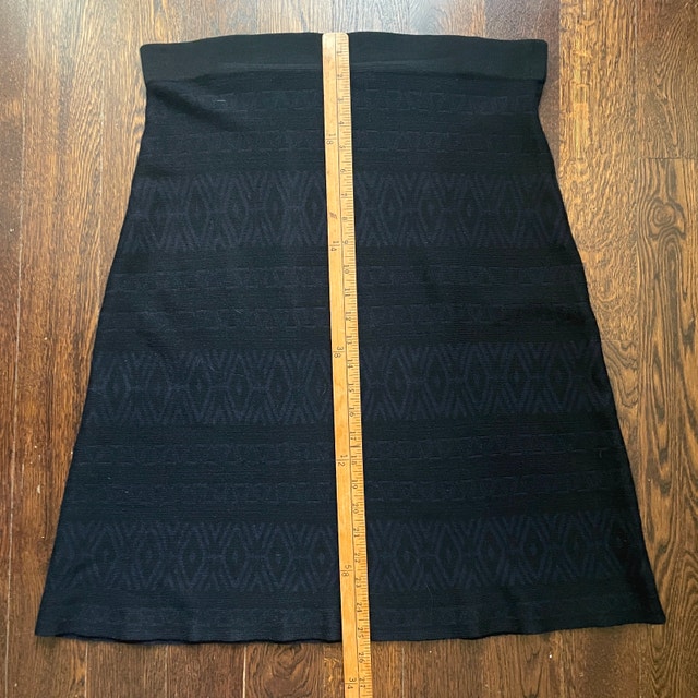 Simons Contemporaine Black/Deep Blue Knit A-Line Skirt - Large - photo 5