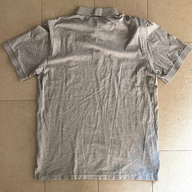 Polo Ralph Lauren Men's Polo T-Shirt Gray Stripe Green Pony-MED - photo 4