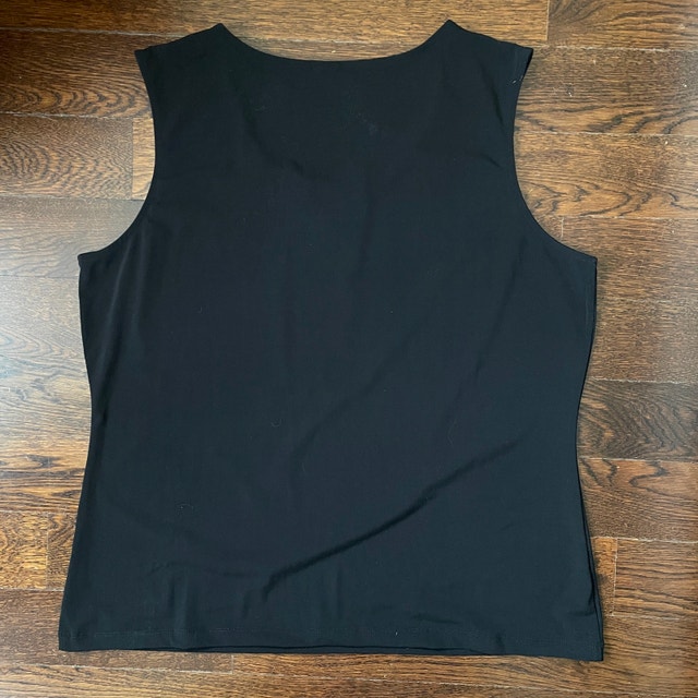Tahari Black Tank Top with Silver Detail - Size XL - photo 4