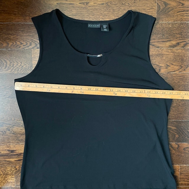 Tahari Black Tank Top with Silver Detail - Size XL - photo 5