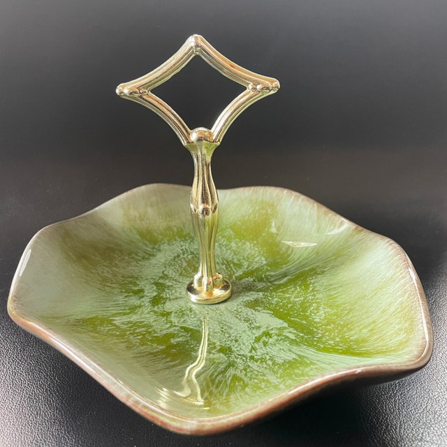 Blue Mountain Pottery Georgian Bay 70's Candy Dish w/ Handle