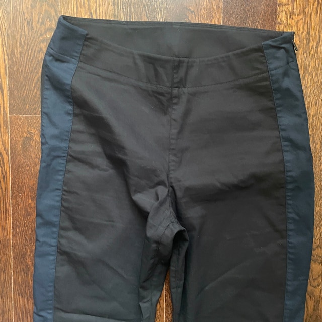 Kit and Ace Woman's Black Pants with Thick Blue Side Stripe-Sz.6 - photo 3