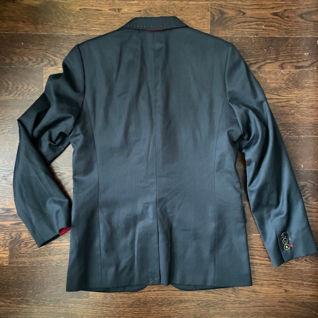 Youth Baker by Ted Baker Navy Wool Blend Blazer Jacket Sz 14 - photo 4