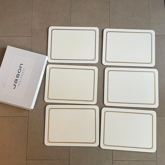 Set of 6 x Jason Cork Backed Table Placemats-11 1/4" x 8 1/4"