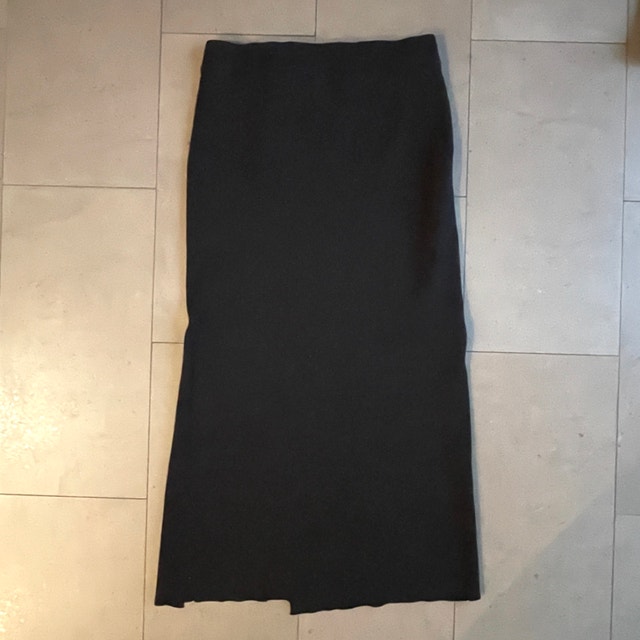 Sanctuary Black Knit Maxi Skirt w/ High Slit - Medium - photo 3