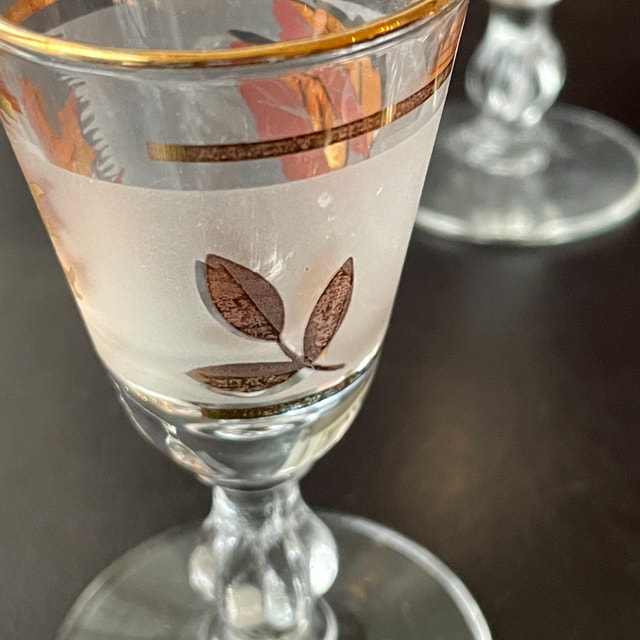 6 Vintage Hollywood Regency Libbey Glasses 22k - photo 4