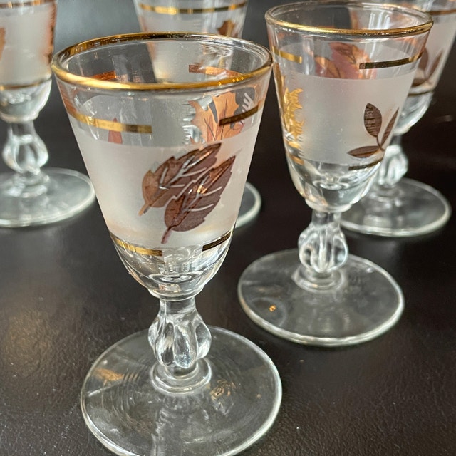 6 Vintage Hollywood Regency Libbey Glasses 22k - photo 5