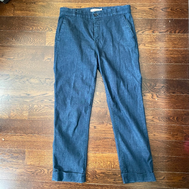 Tory Burch Dark Denim Etta Cuffed Jeans - Size 28 - photo 2