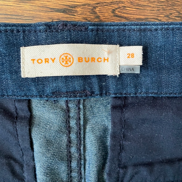 Tory Burch Dark Denim Etta Cuffed Jeans - Size 28 - photo 4