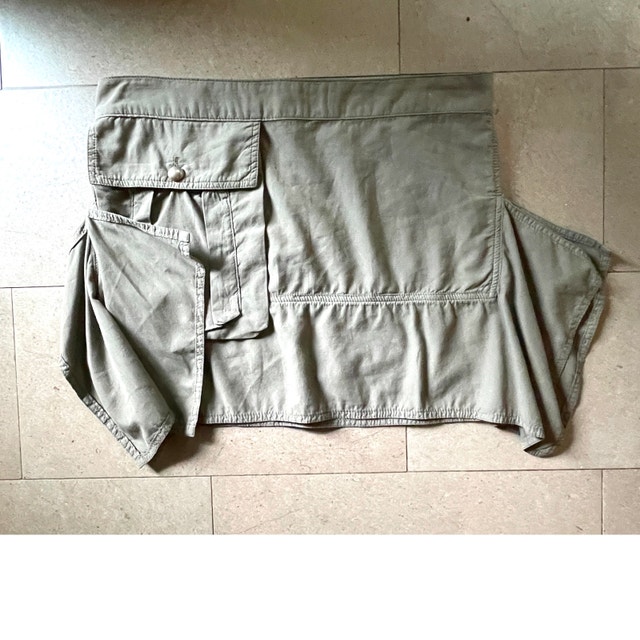 Stella McCartney Khaki Green Mini Skirt - Made in Italy - Sz 12