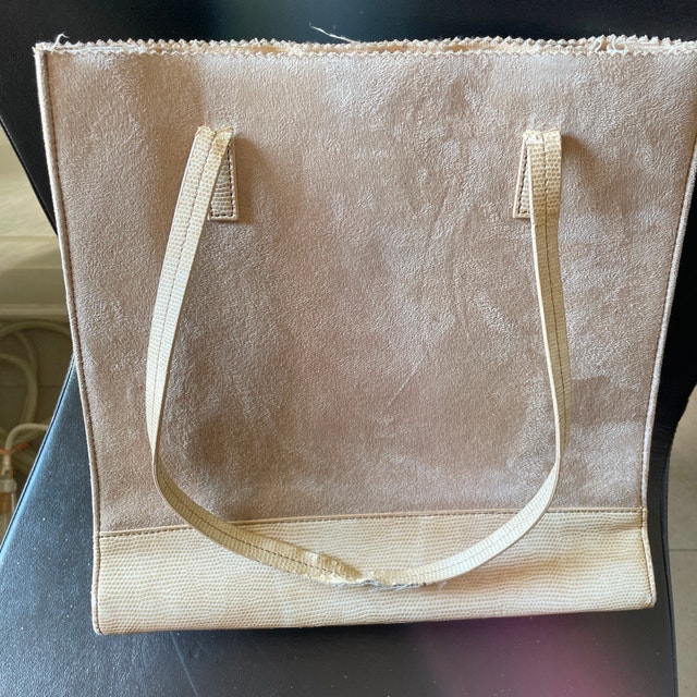 Faux Kate Spade Suede-Like Cream Tote Bag - photo 2