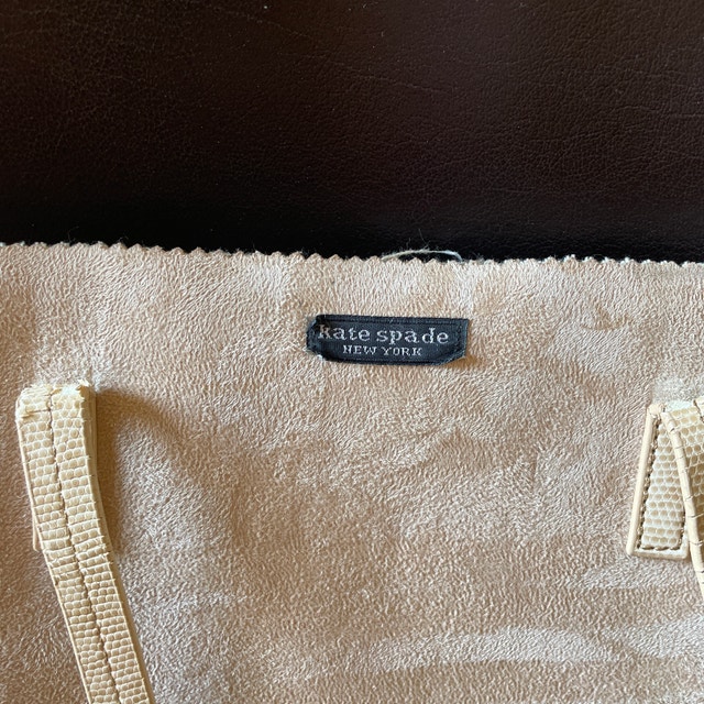 Faux Kate Spade Suede-Like Cream Tote Bag - photo 4