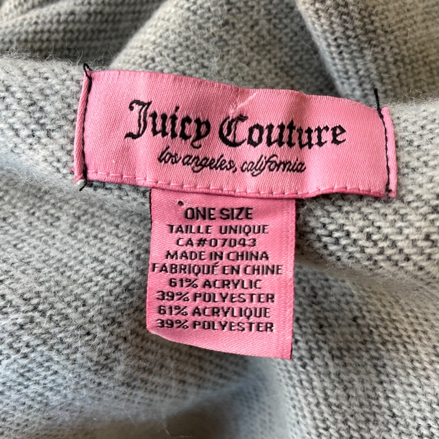 Juicy Couture Black/Gray Shawl/Wrap/Cape - ONE SIZE - photo 4