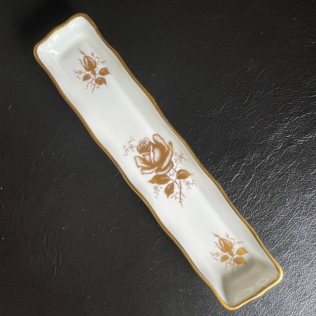 Vintage Hammersley Golden Glory Bone China England Mint/Olive Tr