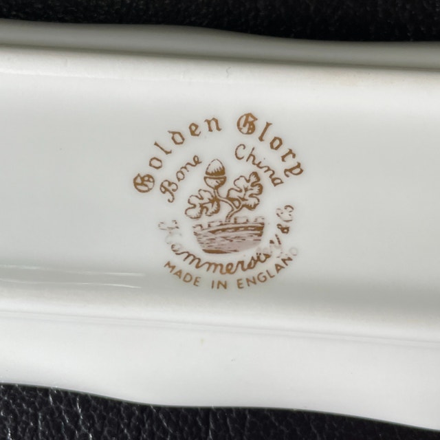 Vintage Hammersley Golden Glory Bone China England Mint/Olive Tr - photo 4