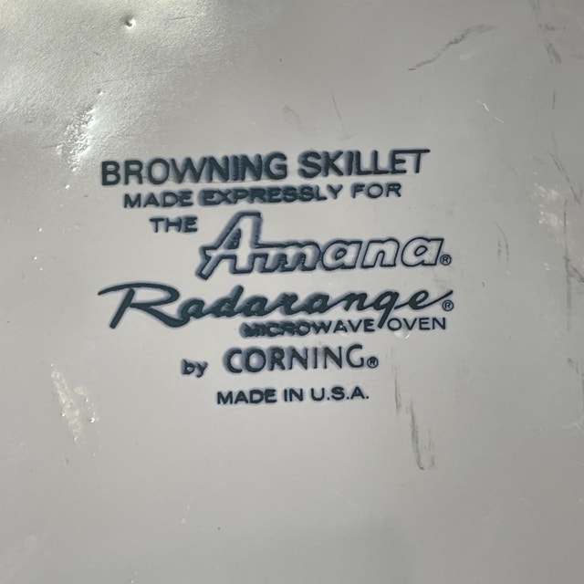 Vintage Corningware Amana Microwave Browning Skillet - photo 4