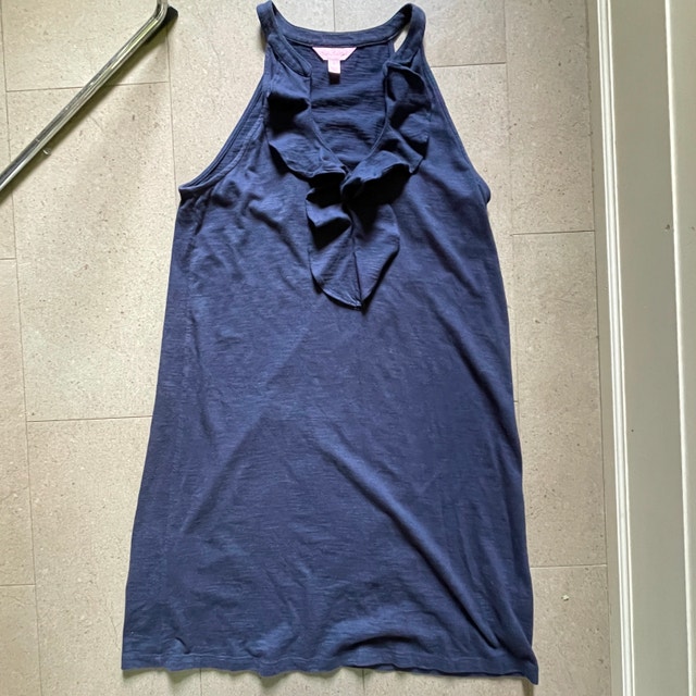 Lilly Pulitzer Blue Shay Ruffle Halter Mini Dress - Small - photo 2