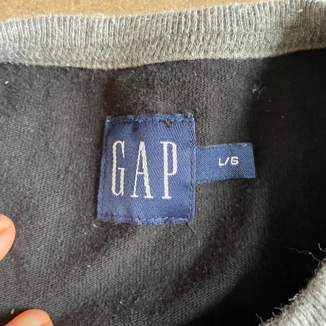 Vintage Gap Snowflake Long Sleeve Cotton Tee - Red - LGE - photo 2