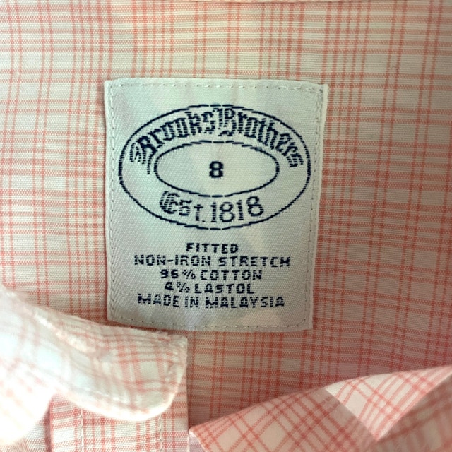 Brooks Brothers Woman's Shirt White w/ Orange squares-Size 8 - photo 2