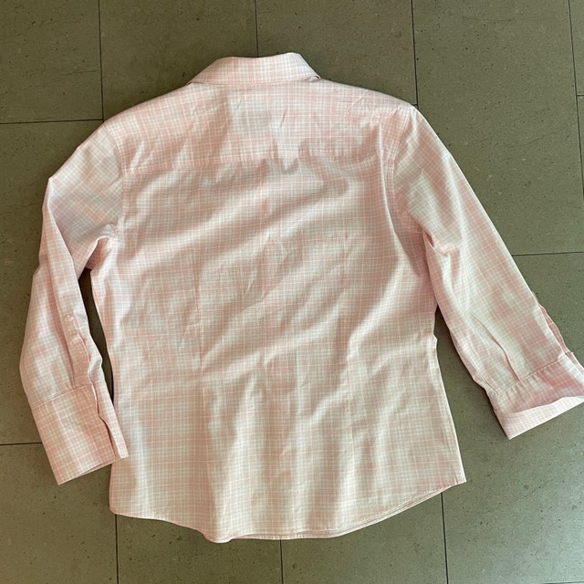 Brooks Brothers Woman's Shirt White w/ Orange squares-Size 8 - photo 3