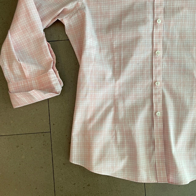 Brooks Brothers Woman's Shirt White w/ Orange squares-Size 8 - photo 4