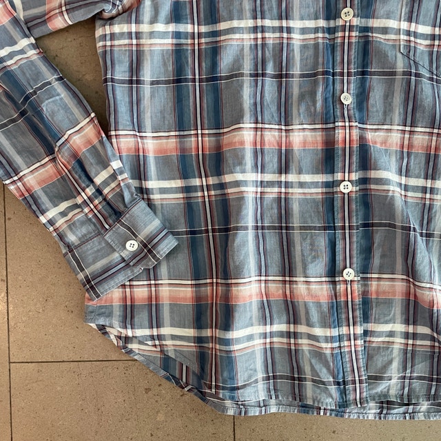 Theory Kenola Audrey Cotton Blue/White Plaid Shirt Blouse-Med/LG - photo 2