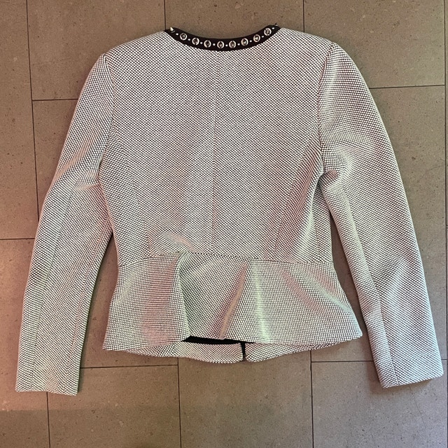 NEW Rebecca Taylor White/Black Jacket Blazer with Studs - Size 2 - photo 3