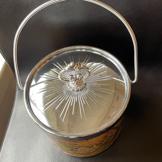 Vintage 70s World Map Ice Bucket - photo 2