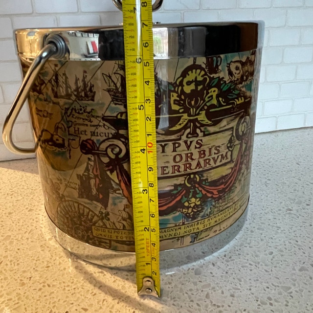 Vintage 70s World Map Ice Bucket - photo 4