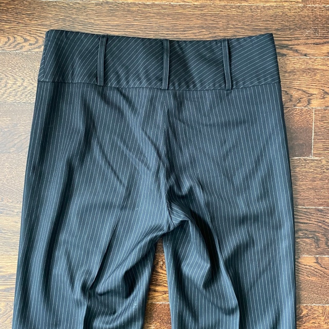 Teenflo Maurice Tarica Black Pinstripe Wool Blend Pants - Size 4 - photo 4