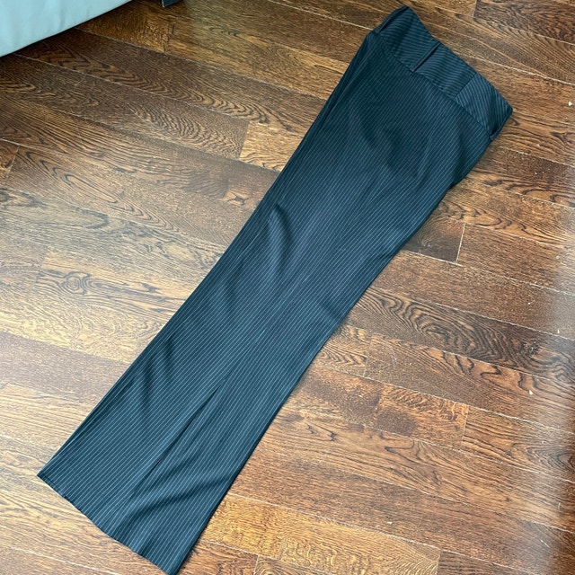 Teenflo Maurice Tarica Black Pinstripe Wool Blend Pants - Size 4 - photo 5