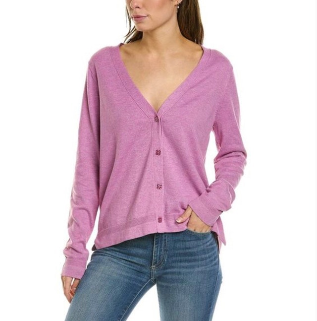 Pink Tartan Pink Clover Cotton Blend Sweater - Size Medium