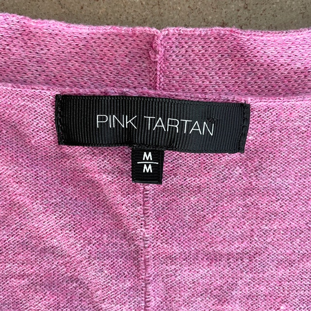 Pink Tartan Pink Clover Cotton Blend Sweater - Size Medium - photo 3