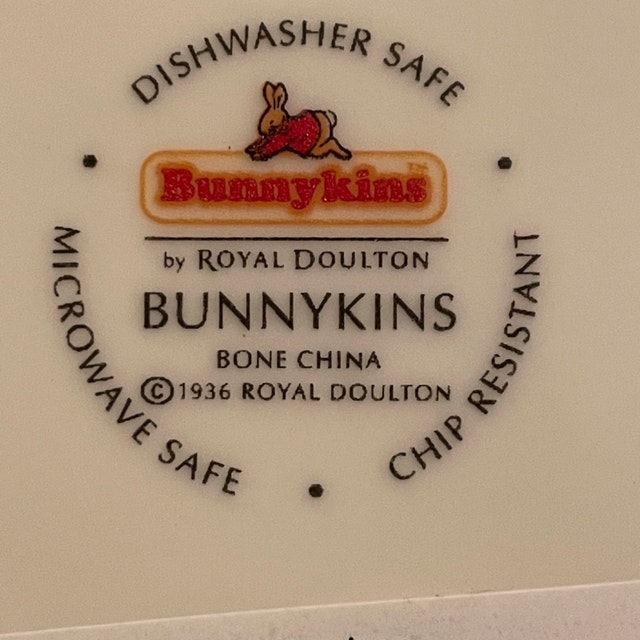 Vintage Bunnykins Royal Doulton Bowl & Spoon Set - NEW - photo 5