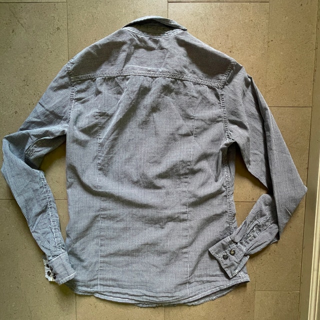 Maison Scotch Woman's Blue/White Cotton Blouse Shirt - Size Smal - photo 3