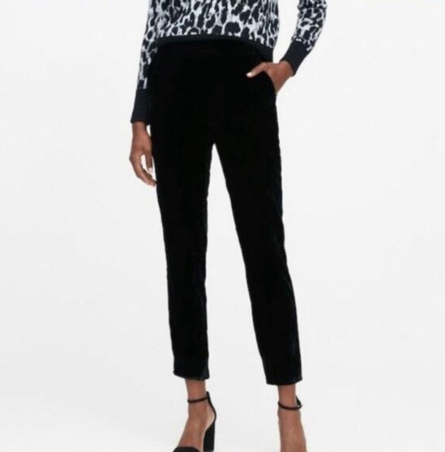 Banana Republic Black Velvet Pants - Size S