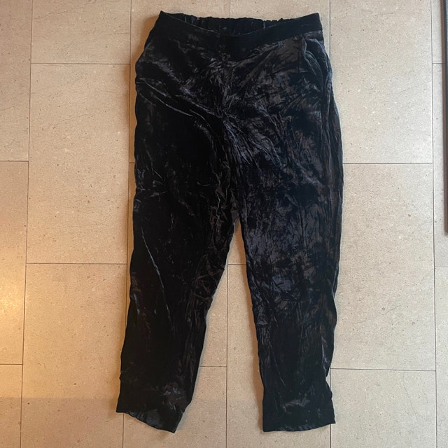 Banana Republic Black Velvet Pants - Size S - photo 2