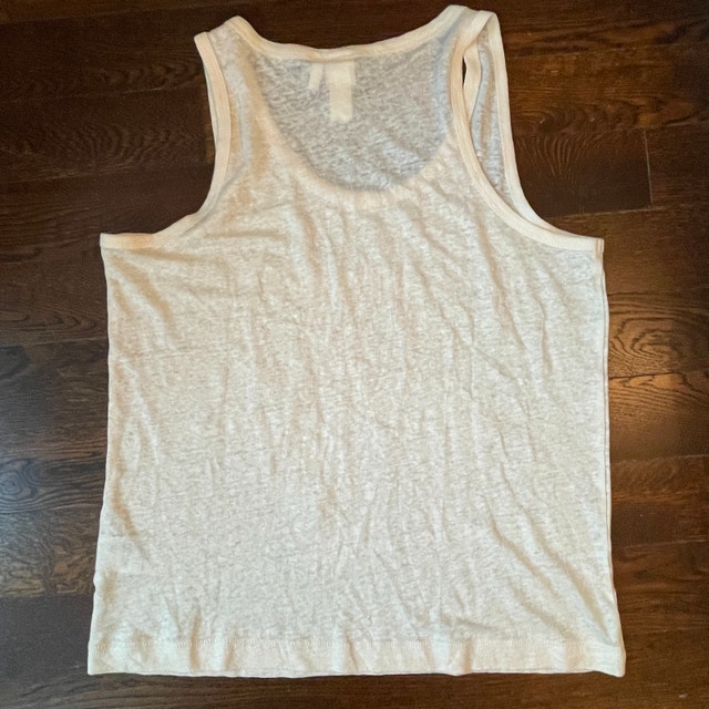 NEW Pale Yellow 100% Linen Tank Top from H&M. Size Large - photo 3