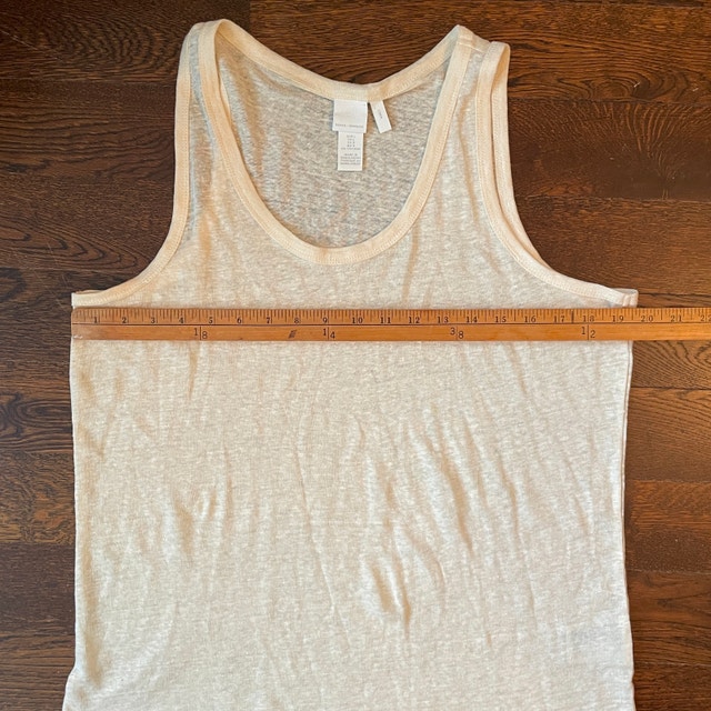 NEW Pale Yellow 100% Linen Tank Top from H&M. Size Large - photo 5