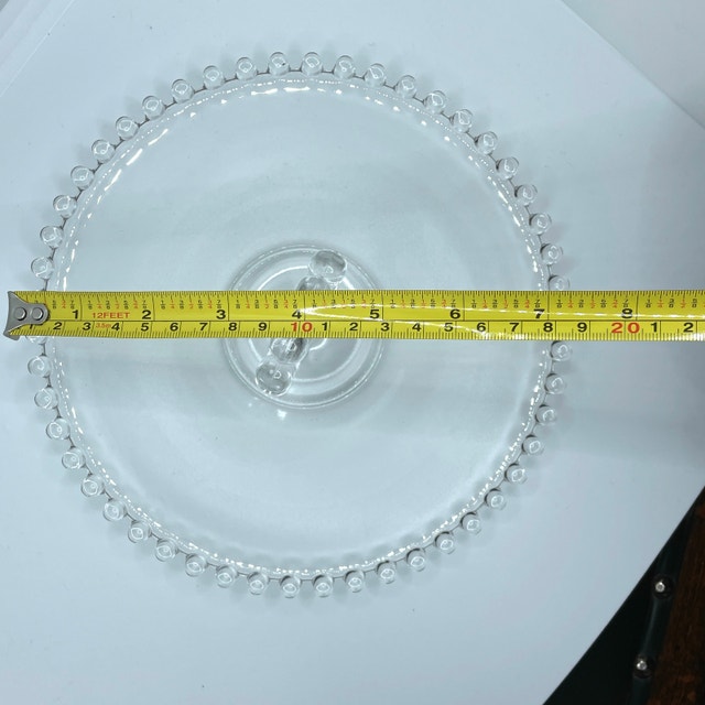 Vintage Imperial Glass Candlewick 8" Centre Heart Handle Plate - photo 4