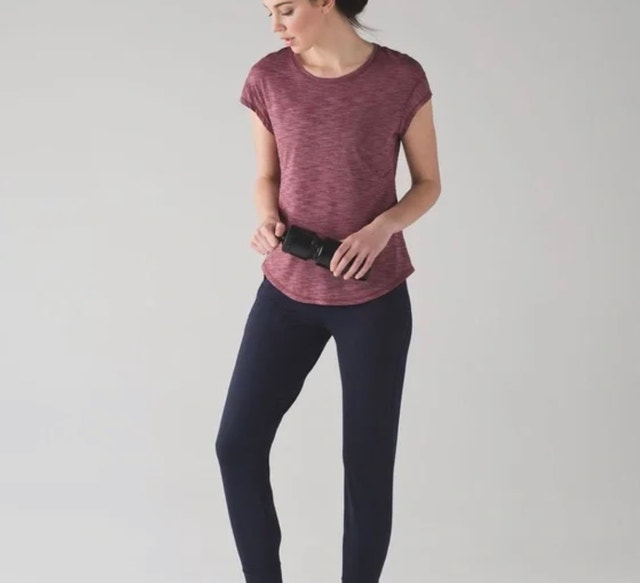 Lululemon Lost In Pace Short Sleeve Top - Heathered Rouge - Sz 4