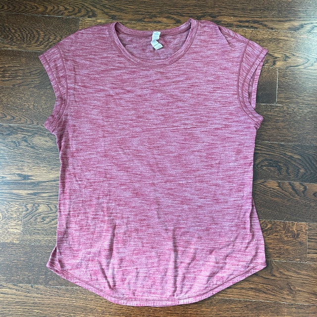 Lululemon Lost In Pace Short Sleeve Top - Heathered Rouge - Sz 4 - photo 2