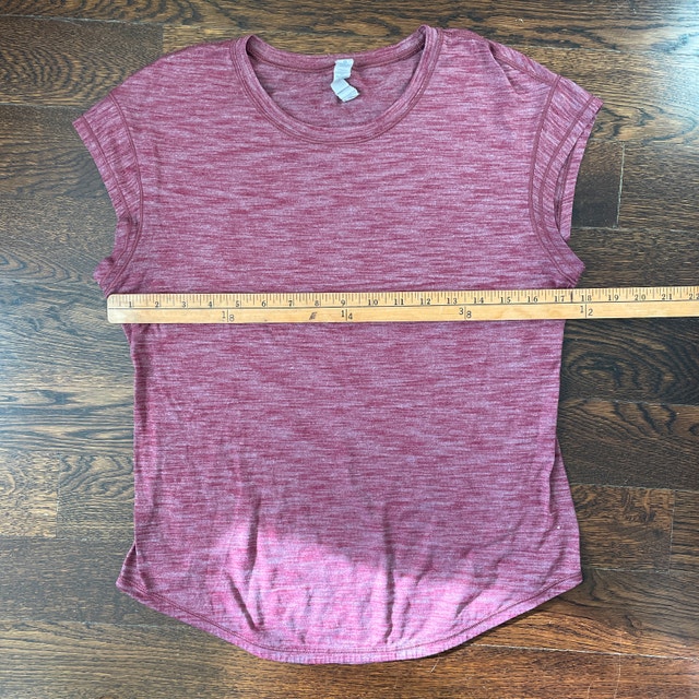 Lululemon Lost In Pace Short Sleeve Top - Heathered Rouge - Sz 4 - photo 3