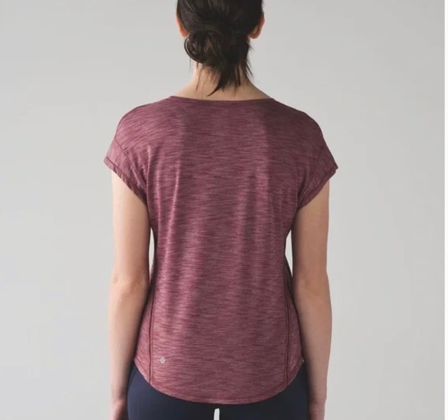 Lululemon Lost In Pace Short Sleeve Top - Heathered Rouge - Sz 4 - photo 5
