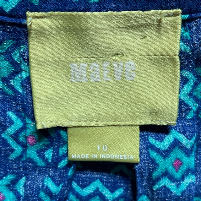 Maeve Anthropologie Ada Sleeveless Swing Blouse Blue/Pink-Sz. 10 - photo 2