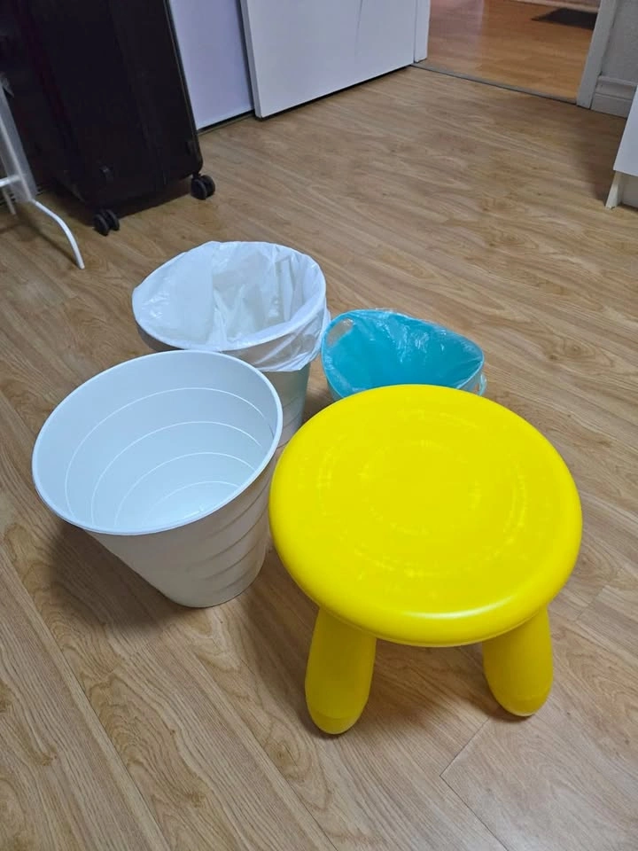 Stool & Bins Set