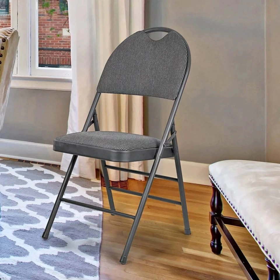 ELITE FOLD CHAIR GREY 4PK