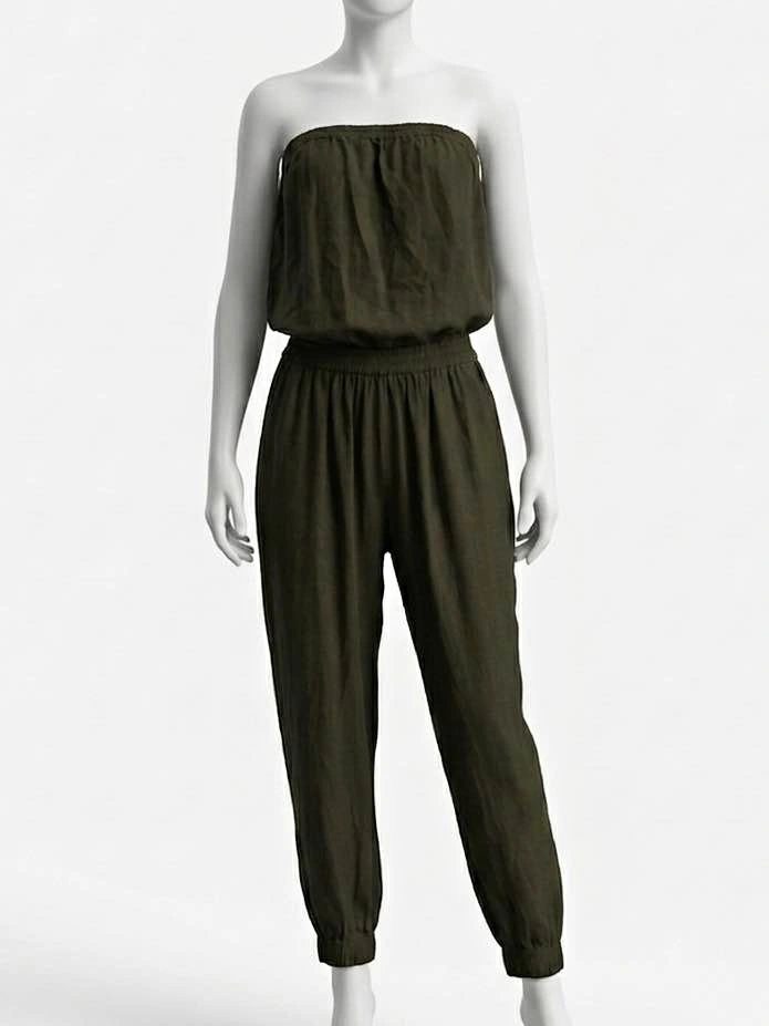 Aritzia Sunday Best Tabata Strapless Jumpsuit - Olive Green - Me